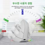 2.4G 블루투스 듀얼 모드 인체공학적 수직 마우스 4000DPI 9키 RGB 백라이트 충전식 무소음 마우스 - 이미지 4