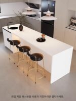 플러시 록 슬래브 아일랜드 테이블 식탁 통합 대형 플랫 빌라 맞춤형 고급 바 다기능 홈 다운턴