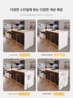 플러시 록 슬래브 아일랜드 테이블 식탁 통합 대형 플랫 빌라 맞춤형 고급 바 다기능 홈 다운턴 - 이미지 2