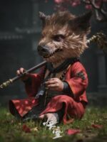 블랙 신화 원숭이 왕 바지에 펜던트 백 펜던트 블랙 신화 원숭이 왕 주변 봉제 장난감 장식품 열쇠 고리 - 이미지 2