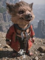 블랙 신화 원숭이 왕 바지에 펜던트 백 펜던트 블랙 신화 원숭이 왕 주변 봉제 장난감 장식품 열쇠 고리 - 이미지 3