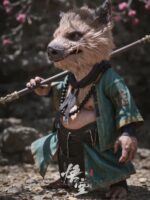 블랙 신화 원숭이 왕 바지에 펜던트 백 펜던트 블랙 신화 원숭이 왕 주변 봉제 장난감 장식품 열쇠 고리 - 이미지 5