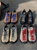 홍콩 라운드 헤드 여성용 야외 스포츠화 2025년 봄과 가을 미끄럼 방지 내마모성 레저 하이킹 커플 남녀 하이킹화 - 이미지 3