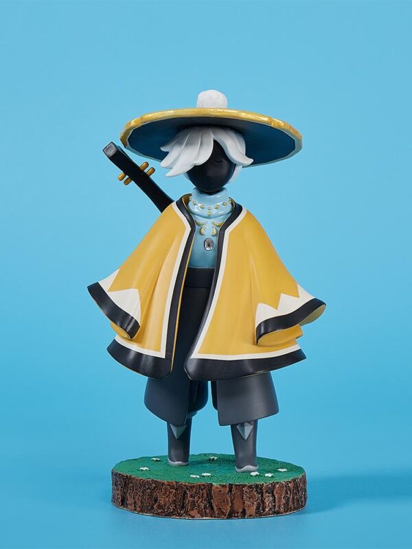 빛은 루오리 핸드헬드 오피스 인형을 만나 수지 장식품 점토 가운 망토 선물 흰 새 평평한 버섯 인형을 둘러싼다