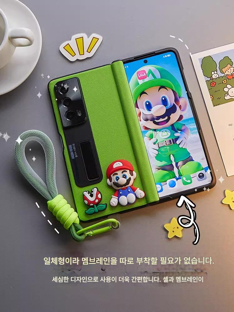 main_830867482466_0-1 삼성 Z폴드7 휴대폰 케이스 Z폴드6 휴대폰 케이스 W24 신형 Fold5 접이식 스크린 W23 보호 케이스 W22 보호 케이스 올인클루시브 인터넷 유명인 틈새 쉘 가죽 케이스 개성 남성 및 여성에 적합 - 이미지 1