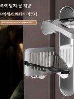 도어 블로커 여성 자기방어 스테인리스 스틸 도어 블로커 도난 방지 홈 도어 호텔 안전 도어 블록 카드 도어 혼자 사는 유물 - 이미지 2