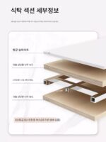 플러시 록 슬래브 아일랜드 테이블 식탁 통합 대형 플랫 빌라 맞춤형 고급 바 다기능 홈 다운턴 - 이미지 4