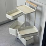 만화 트롤리 랙 다기능 다층 스토리지 랙 거실 주방 바닥 모바일 야채 바구니 간식 ​​랙 - 이미지 4