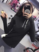 KAYANTY 슬림핏 하프 지퍼 피트니스 의류 상의 여성용 아웃도어 스포츠 스웨트셔츠 긴팔 사이클링 요가 의류 봄과 가을 - 이미지 4