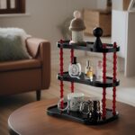 DOPOZONE 앤틱 스타일 컵 랙 심플한 컵 수집 랙 주방 테이블 머그잔 고가 물컵 보관 랙