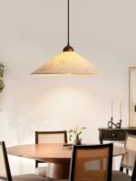 중세 빈티지 레스토랑 샹들리에 일본식 복고풍 수제 쌀 종이 와비사비 스타일 선 티룸 스윙 암 램프 - 이미지 4