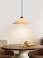 중세 빈티지 레스토랑 샹들리에 일본식 복고풍 수제 쌀 종이 와비사비 스타일 선 티룸 스윙 암 램프 - 이미지 5