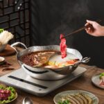 304 스테인리스 스틸 해머 패턴 연꽃잎 만다린 오리 핫팟 냄비 상업용 특대형 유도 조리기 가스 스토브 범용 단일 풍미 핫팟 - 이미지 2