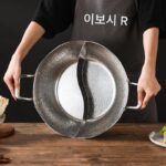 304 스테인리스 스틸 해머 패턴 연꽃잎 만다린 오리 핫팟 냄비 상업용 특대형 유도 조리기 가스 스토브 범용 단일 풍미 핫팟 - 이미지 3