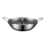 304 스테인리스 스틸 해머 패턴 연꽃잎 만다린 오리 핫팟 냄비 상업용 특대형 유도 조리기 가스 스토브 범용 단일 풍미 핫팟 - 이미지 5