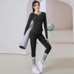 여성 요가복 2025년 신상품 필라테스 모닝 러닝 프로페셔널 트레이닝 대형 사이즈 스포츠 상의 피트니스 긴팔 가을 - 이미지 3