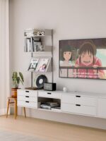 Zhiwu Space Vitsoe 벽면 디스플레이 랙 크리에이티브 벽면 랙 거실 다층 무료 조합 TV 스탠드 - 이미지 2