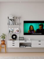 Zhiwu Space Vitsoe 벽면 디스플레이 랙 크리에이티브 벽면 랙 거실 다층 무료 조합 TV 스탠드 - 이미지 4