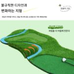 B·C·GOLF 실내외 연습용 슬로프 미니 골프 그린 내장 골프 퍼팅 연습기 - 이미지 3