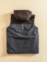 외국 무역 꼬리 상품 가을과 겨울 남성 따뜻한 분리형 후드 코튼 조끼 안감 열 잠금 온도 방풍 색상 매칭 조끼 - 이미지 2