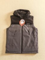 외국 무역 꼬리 상품 가을과 겨울 남성 따뜻한 분리형 후드 코튼 조끼 안감 열 잠금 온도 방풍 색상 매칭 조끼 - 이미지 5