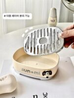 비누 상자 욕실 두껍게 된 이중 층 배수 비누 상자 2024 새로운 욕실 세탁 비누 트레이 비누 상자 보관 선반 - 이미지 3