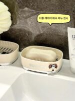 비누 상자 욕실 두껍게 된 이중 층 배수 비누 상자 2024 새로운 욕실 세탁 비누 트레이 비누 상자 보관 선반 - 이미지 4