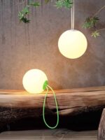 매달린 나무 조명 야외 샹들리에 방수 정원 안뜰 조명 파빌리온 처마 샹들리에 야외 캠핑 텐트 샹들리에 LED