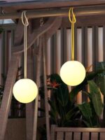 매달린 나무 조명 야외 샹들리에 방수 정원 안뜰 조명 파빌리온 처마 샹들리에 야외 캠핑 텐트 샹들리에 LED - 이미지 4