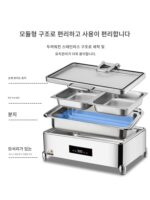 두꺼워진 304 스테인리스 스틸 뷔페로 상업용 유압식 시각 전기 난방 뷔페로 호텔 조식 단열로 - 이미지 4
