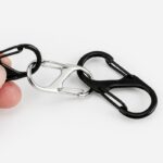 S자형 등반 버클 합금 도그 버클 전기 도금 S자형 버클 8자형 버클 빠른 걸이 키 체인 오프닝 8자형 스프링 후크 버클 안티 드롭 - 이미지 4