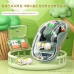 Tigercat 신문화창의선물 무선 블루투스 3모드 충전 투명 발광 인체공학적 자석 인형 마우스 - 이미지 3