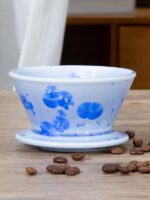 케이크 필터 컵 세라믹 핸드 브루 커피 플랫 바텀 필터 컵 가정용 크리스탈 유약 드립 커피 도구 필터 - 이미지 5