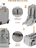 바퀴 달린 40L 여행 가방, 탑승을 위한 다기능 대용량 수하물, 국경 간 트롤리 케이스 - 이미지 2