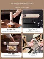 전자동 가정용 진공 밀봉기 식품 포장기 소형 신선 유지 밀봉 플라스틱 밀봉기 진공 압축 - 이미지 3