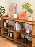 버치 오션 보드 중년 스타일 여가 공간 도서관 꽃 운영 테이블 커피숍 다용도 수납 선반 - 이미지 4