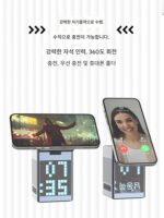 새로운 올인원 자석 무선 충전기 데스크탑 충전 스테이션 모바일 폰 시계 이어폰 3-in-1 충전 스탠드 베이스 아이폰16 애플 15/14/13 화웨이 모바일 폰 고속 충전에 적합 - 이미지 3