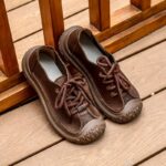 (주오야) 2024 신상 귀엽고 편안한 대학 스타일 여성화 두꺼운 바닥 플랫 힐 레이스업 캐주얼 여성화 - 이미지 3