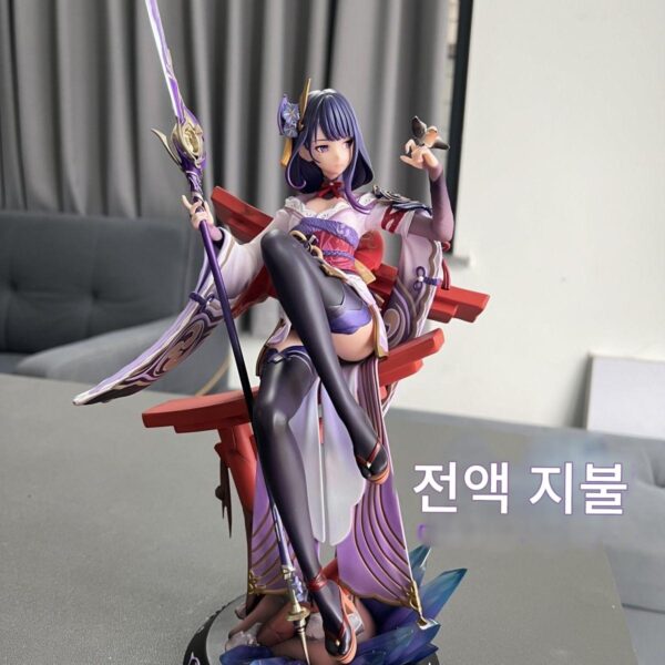 원신 임팩트 게임 주변기기 레이든 제너럴 핸드메이드 천둥과 침묵 2차원 미소녀 모델 장식품 생일 선물