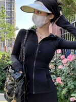 루루 디파인 재킷 루루 클래식 스탠드 칼라 재킷 슬림 스포츠 탑 요가 웨어 재킷