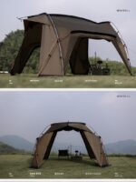 오프위크 올리브그린 세이프하우스 터널텐트 아웃도어 절묘 캠핑 프로페셔널 캠핑장비 침실 2개, 거실 1개