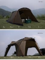 오프위크 올리브그린 세이프하우스 터널텐트 아웃도어 절묘 캠핑 프로페셔널 캠핑장비 침실 2개, 거실 1개 - 이미지 2