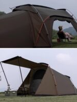 오프위크 올리브그린 세이프하우스 터널텐트 아웃도어 절묘 캠핑 프로페셔널 캠핑장비 침실 2개, 거실 1개 - 이미지 3