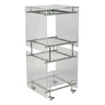 레이지스페이스 노르딕 아크릴 랙 투명 이동식 2단 수납장 그물 셀러브리티 거실 홈 디스플레이 - 이미지 5