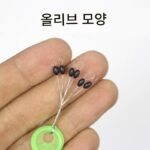고무 올리브 모양 경쟁형 공간 콩 잠금 콩 실리콘 위치 지정 콩 세트 막대 콩 상단 콩 낚시 액세서리 - 이미지 2
