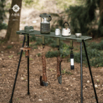 야외 휴대용 보관 선반 분리형 Swante 알루미늄 합금 캠핑 2중 레이어 롱 테이블 보관 선반