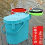 2-in-1 낚시상자 의자 소형 중형 낚시상자 생선 보관상자 두꺼워진 낚시통 휴대용 통 살아있는 물고기 통에 앉을 수 있음