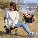 루유유 캠핑 피크닉 스툴 낚시용 검정색 접이식 의자 낚시용 의자 캠핑용 의자 특대형 ZC0739 - 이미지 2