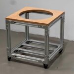 창의적인 알루미늄 프로파일 꽃대 이동식 녹색 식물 선반 커피숍 장식용 꽃대 카트 꽃대 홈