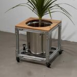 창의적인 알루미늄 프로파일 꽃대 이동식 녹색 식물 선반 커피숍 장식용 꽃대 카트 꽃대 홈 - 이미지 3